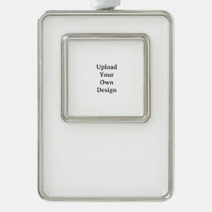 Create Your Own Simple Custom Framed Silver Plated Framed Ornament