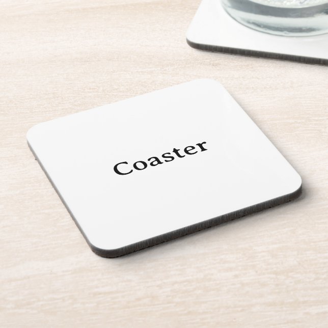Create Your Own Simple Custom Hard plastic  Coaster (Left Side)