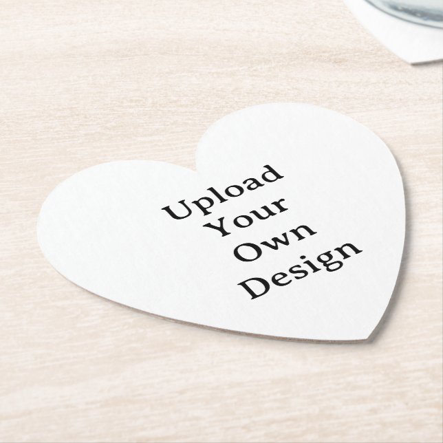 Create Your Own Simple Custom Heart Paper Coaster (Angled)