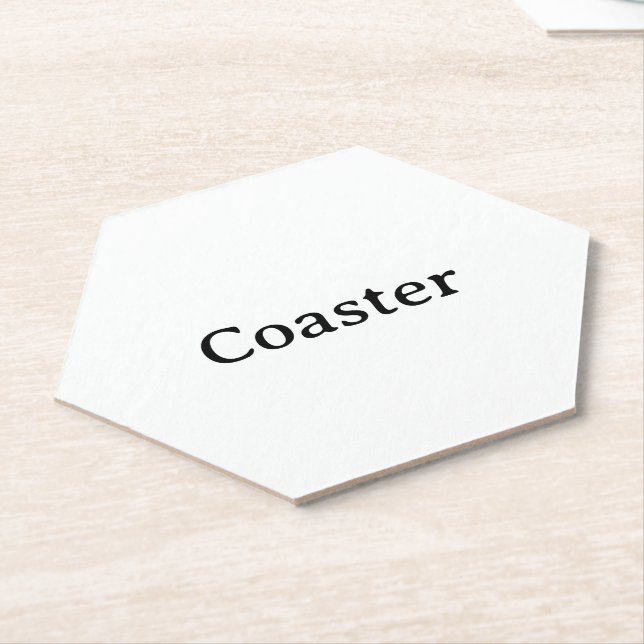 Create Your Own Simple Custom Hexagon Paper Coaster (Angled)