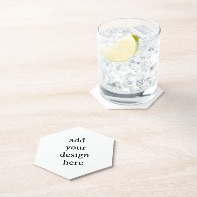 Create Your Own Simple Custom Hexagon Pointed Top Paper Coaster (Insitu)