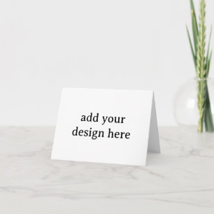 Create Your Own Simple Custom Horizontal 4" x 5.6" Thank You Card
