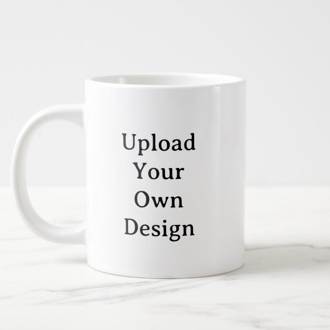 Create Your Own Simple Custom Jumbo Large Coffee Mug (Left)