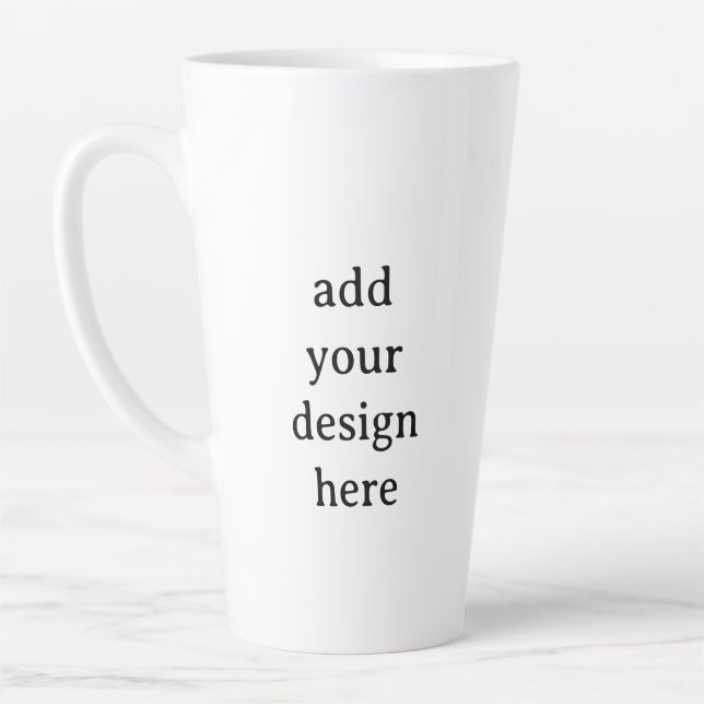 Create Your Own Simple Custom Large 17oz Latte Mug (Left)