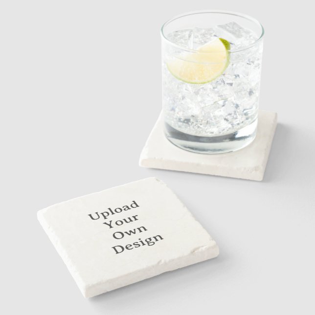 Create Your Own Simple Custom Marble Stone Coaster (Side)