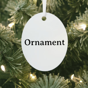 Create Your Own Simple Custom Metal Oval Ornament