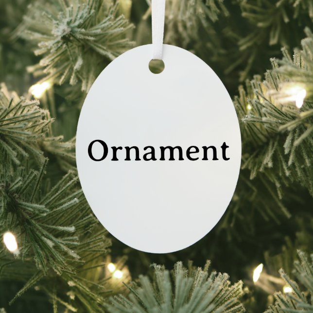 Create Your Own Simple Custom Metal Oval Ornament (Insitu)