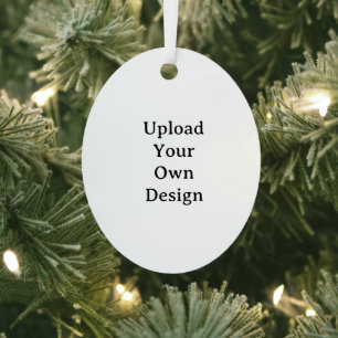 Create Your Own Simple Custom Metal Oval Ornament