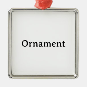 Create Your Own Simple Custom Premium Square Metal Ornament