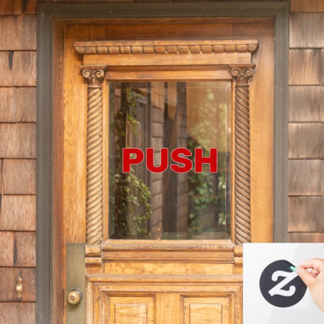 Create Your Own Simple Custom Push Window Cling (Home Door)
