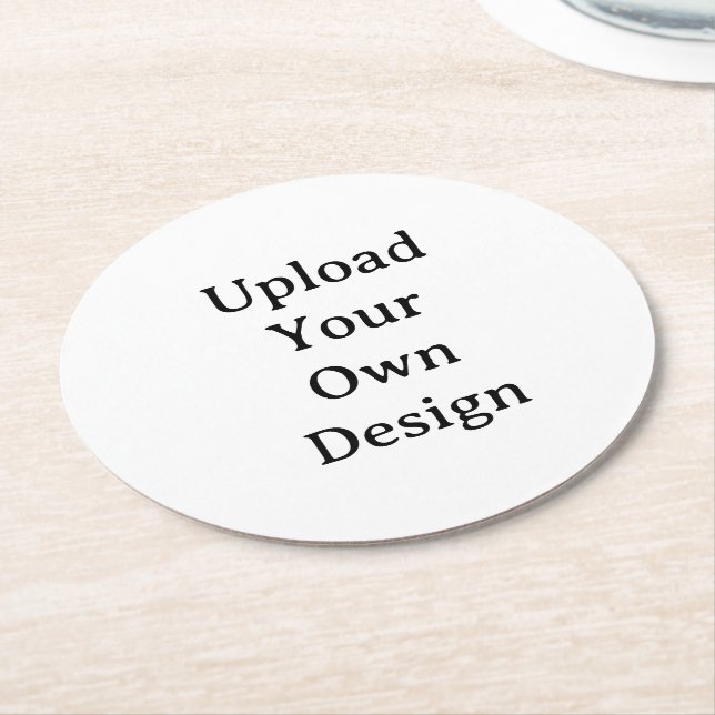 Create Your Own Simple Custom Round Paper Coaster (Angled)