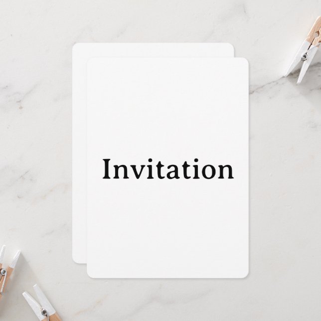 Create Your Own Simple Custom Rounded 5.5" x 7.5" Invitation (Front/Back In Situ)
