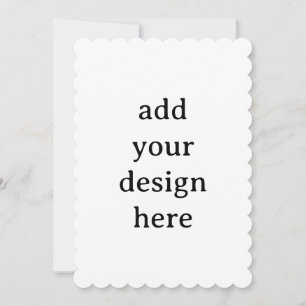 Create Your Own Simple Custom Scalloped 5" x 7" Invitation