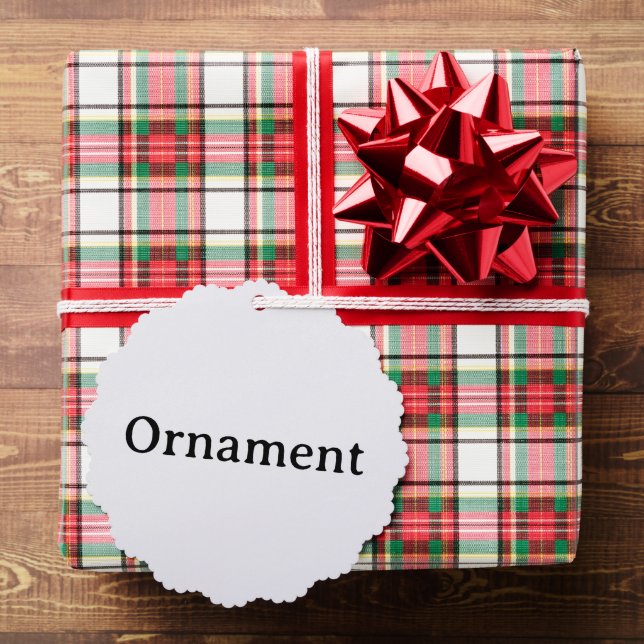 Create Your Own Simple Custom Scalloped Tree Decoration Card (Insitu (Gift))