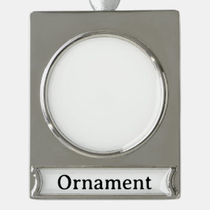 Create Your Own Simple Custom Silver Plated Banner Ornament