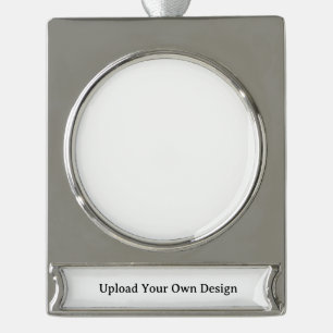 Create Your Own Simple Custom Silver Plated Banner Ornament