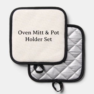 Create Your Own Simple Custom Silver Quilted Pot Holder