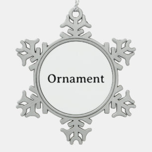 Create Your Own Simple Custom Snowflake Framed Pewter Christmas Ornament