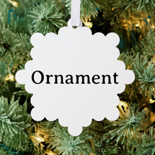 Create Your Own Simple Custom Snowflake  Tree Decoration Card (Insitu (Tree))