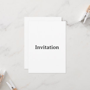 Create Your Own Simple Custom Squared 4.5" x 6.25" Invitation