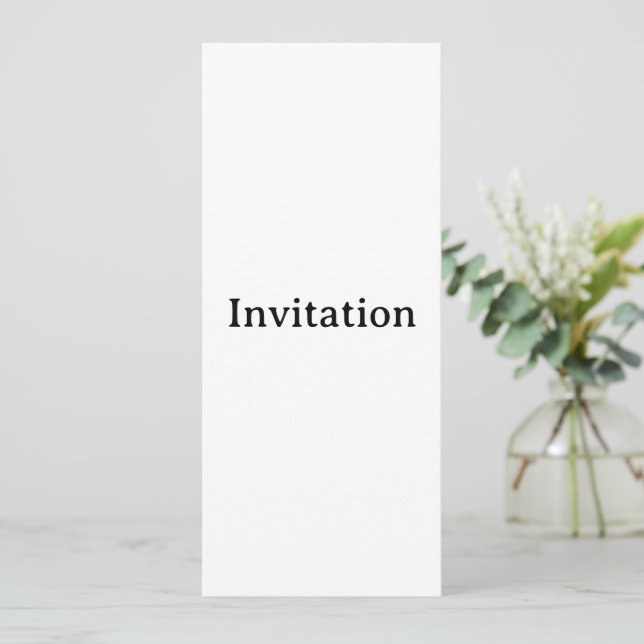 Create Your Own Simple Custom Squared 4" x 9.25" Invitation (Standing Front)