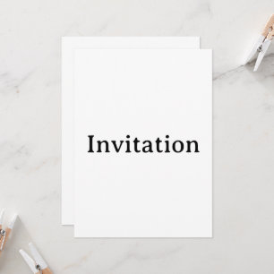 Create Your Own Simple Custom Squared 5.5" x 7.5" Invitation
