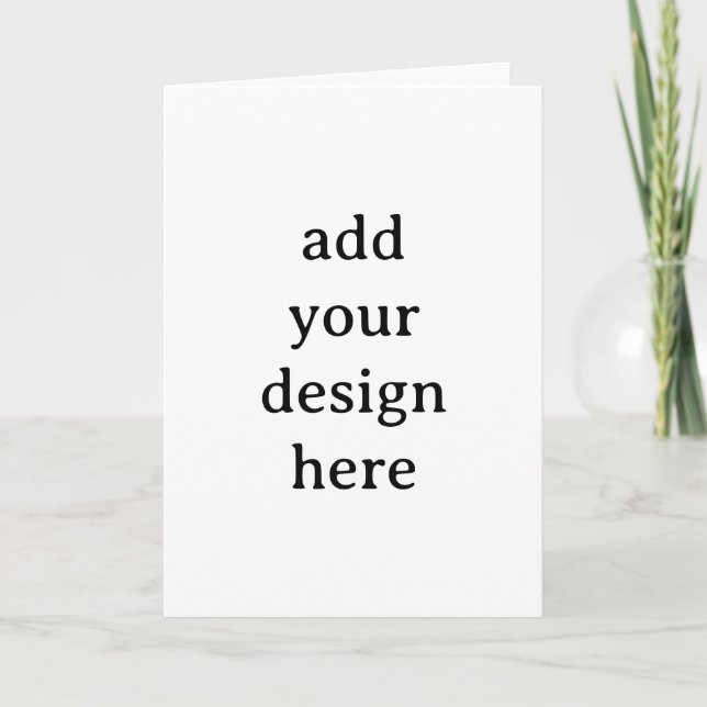 Create Your Own Simple Custom Standard 5" x 7" Thank You Card (Front)