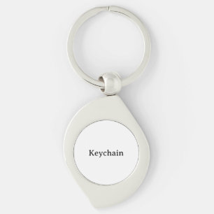 Create Your Own Simple Custom Swirl 2"x1.4" Metal  Key Ring