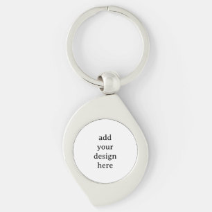 Create Your Own Simple Custom Swirl 2"x1.4" Metal Key Ring