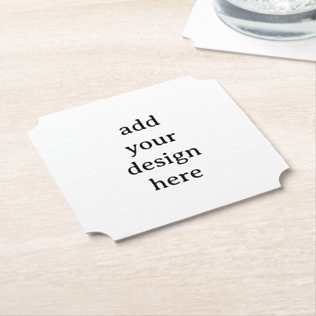 Create Your Own Simple Custom Ticket Paper Coaster (Angled)