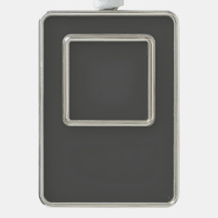 Create Your Own simple dark gray Silver Plated Framed Ornament