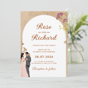 Create your Own Simple Elegant Rustic Wedding Invitation