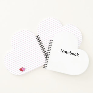 Create Your Own Simple Heart Shaped Spiral Bound Notebook