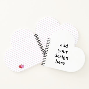 Create Your Own Simple Heart Shaped Spiral Bound Notebook