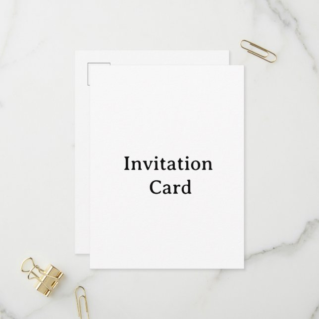create your own simple Invitation Card (Front/Back In Situ)