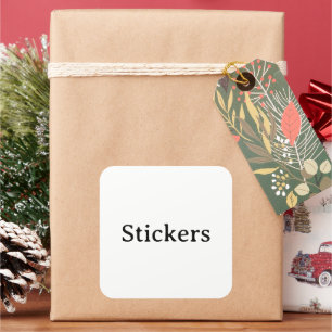 Create Your Own Simple Large 3 inch (sheet of 6) Square Sticker