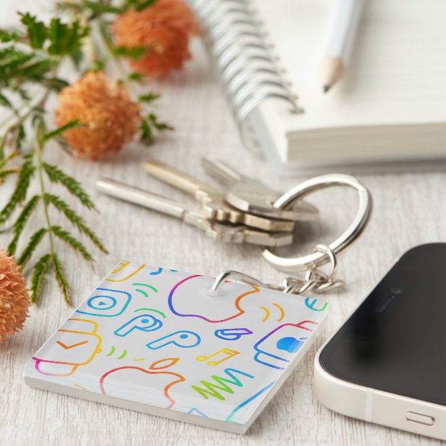 Create Your Own Simple personalised Trending Key Ring (Front Right)