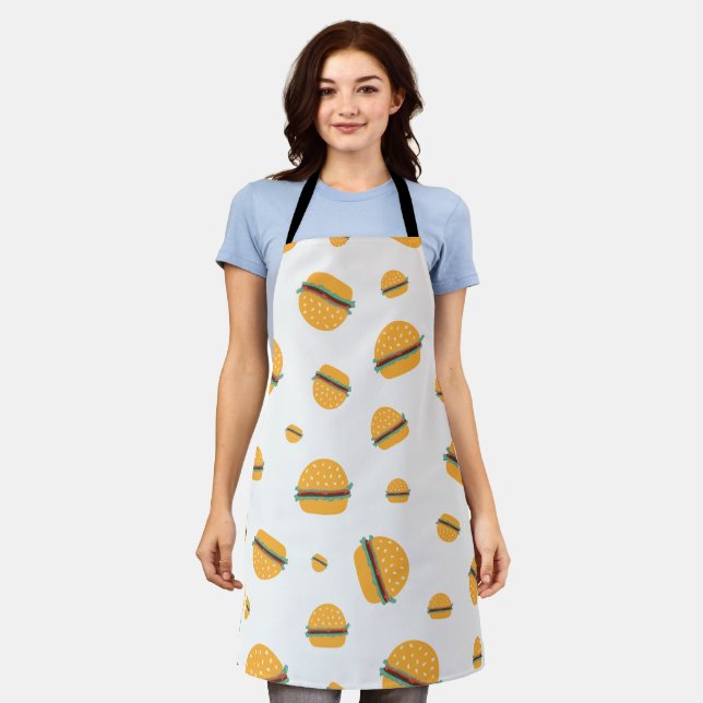 Create Your Own Simple Pizza print Apron (Worn)