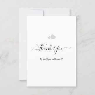 Create Your Own Simple Professional 3.5" x 5" Flat Thank You Card