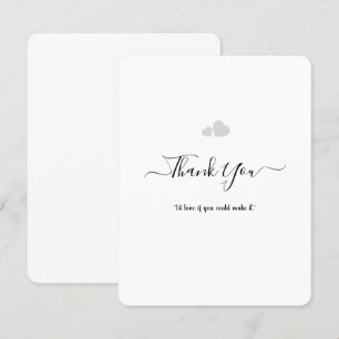 Create Your Own Simple Professional 4.25"x5.5"Flat Thank You Card