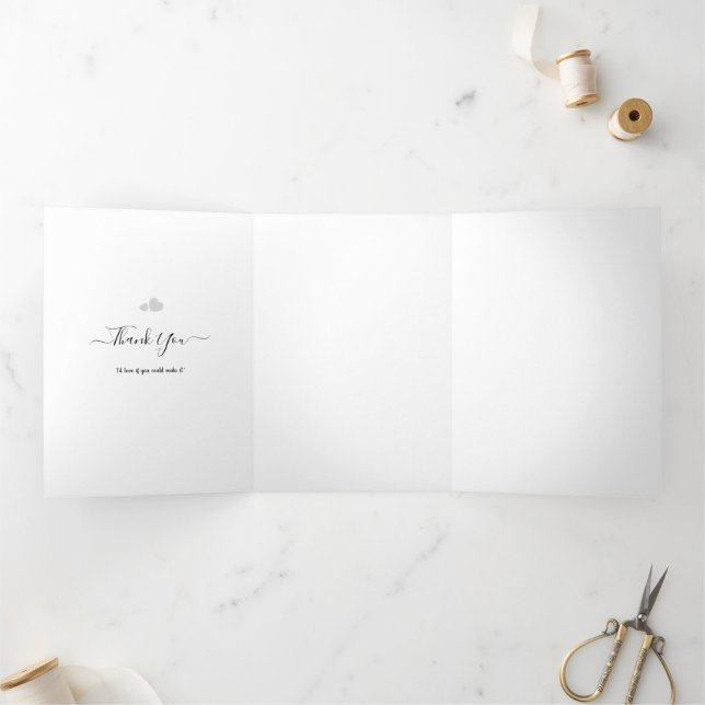 Create Your Own Simple Professional 5" x 7" Flat Tri-Fold Card (Inside)