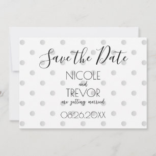 Create Your Own - Simple Retro Polkadots Save The Date