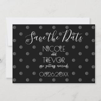Create Your Own - Simple Retro Polkadots Save The Date