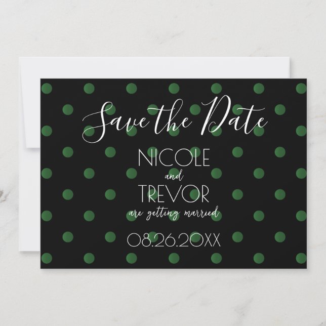 Create Your Own - Simple Retro Polkadots Save The Date (Front)
