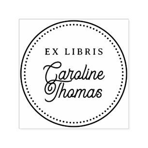 Create Your Own Simple Script Ex Libris Name Self-inking Stamp