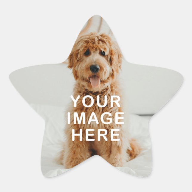 Create Your Own Simple Single Image/Photo Star Sticker (Front)