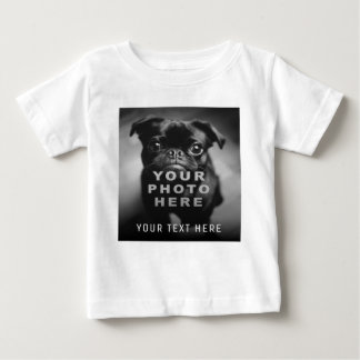 Create Your Own Simple Single Photo & Custom Text Baby T-Shirt