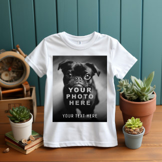 Create Your Own Simple Single Photo & Custom Text T-Shirt