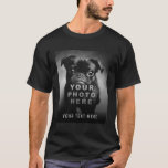 Create Your Own Simple Single Photo & Custom Text T-Shirt<br><div class="desc">Create your own simple,  modern t-shirt with a single photo and your custom text. If you need any help customising this,  please message me using the button below and I'll be happy to help.</div>