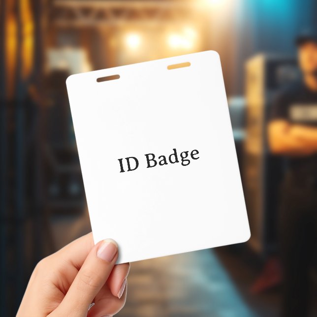 Create Your Own Simple Vertical 4"x5" PVC Plastic ID Badge (Concert)